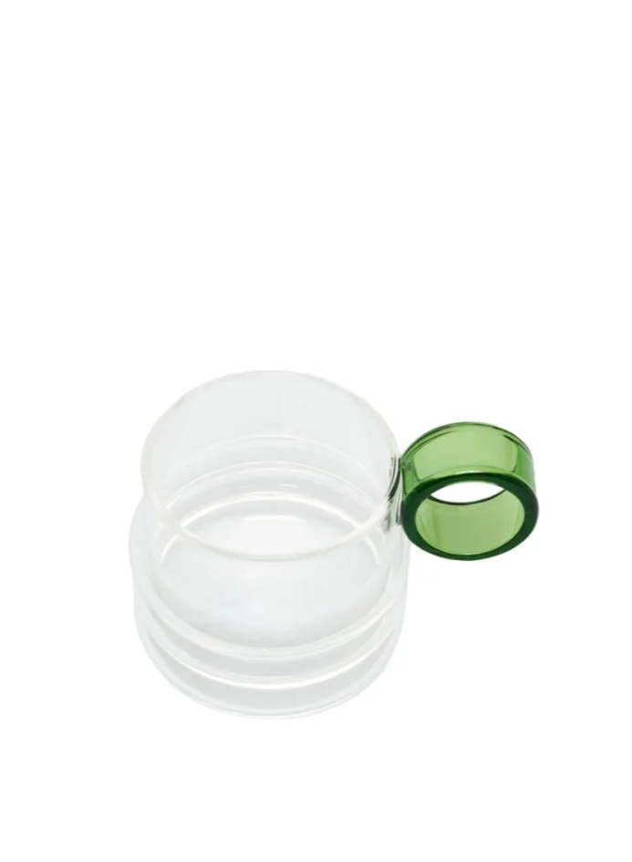 Prickly Pear Prickly Pear Green Circle Handle Glass - Modern and Functional Drinkware
