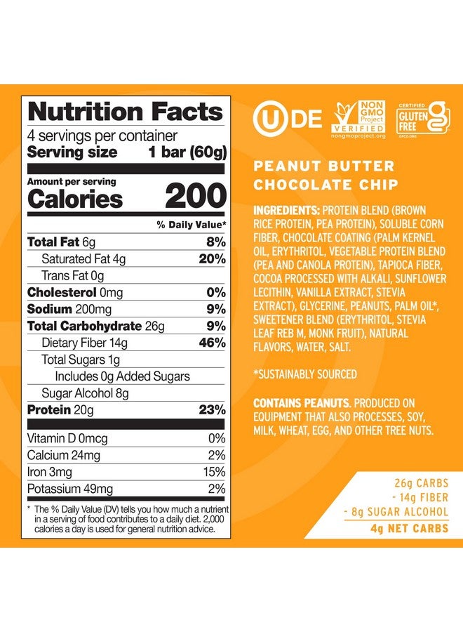 No Cow High Protein Bars, Peanut Butter Lovers Variety Pack - Healthy Snacks, 20g Vegan Protein, High Fiber, Low Sugar, Keto Friendly, Dairy & Gluten Free (12 Count) - Image 3