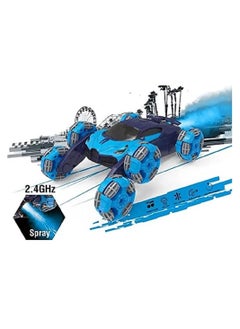 Cool Baby COOLBABY Remote Control Twisting Stunt Car 6 Wheel Bugatti Stunt Racing Car Toys 360° Rotation, Cool Spray and Laser LED Headlights, High-Speed Tumbling Drift RC Car for Kids  - Image 5