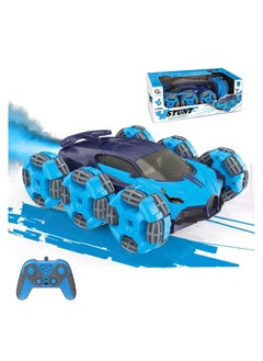 Cool Baby COOLBABY Remote Control Twisting Stunt Car 6 Wheel Bugatti Stunt Racing Car Toys 360° Rotation, Cool Spray and Laser LED Headlights, High-Speed Tumbling Drift RC Car for Kids  - Image 1