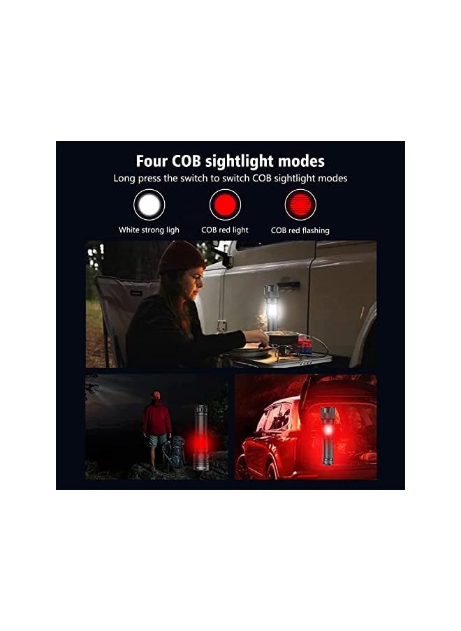 PROMASS promass Super Bright Flashlight, 3000 Lumens LED Flashlight, COB Side Torch Light, ipx6 waterproof, Rechargeable 1500mah, Retractable Zoomable Flashlight, 6 Modes ou r Flash light Torch for Searching  - Image 5