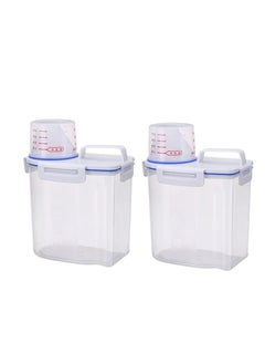 2pcs Cereal Container 1.5ML Storage Capacity with Measuring Cup and Pour Spout Clear Food Storage Dispenser (pack of 2) - pzsku/Z705560830E9173C4F60CZ/45/_/1704877548/77157e9b-2b38-4b5f-afa7-c9cee049b11b