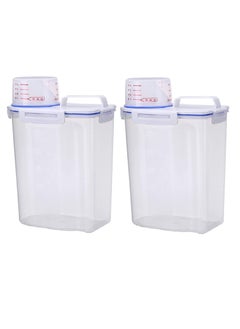 2pcs Cereal Container 1.5ML Storage Capacity with Measuring Cup and Pour Spout Clear Food Storage Dispenser (pack of 2) - pzsku/Z705560830E9173C4F60CZ/45/_/1704877551/013423eb-b451-42d2-8315-01c3370c5c02