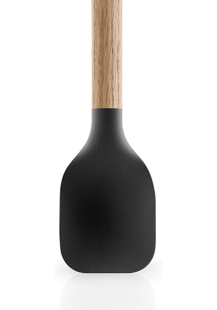 Eva Solo Nordic Kitchen Spatula Heat-Resistant Silicone Head with Natural Oak Handle Non-Stick Safe Cooking Utensil Scandinavian Design (Stirrer Nordic kitchen) - Image 1