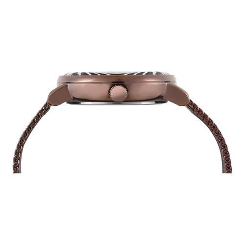TIMEX Analog Watch for man with Brown Round Dial & Brown Stainless Steel Bracelet Band Water Resistant Men's Wrist Watches - TWEG25703 - Image 3