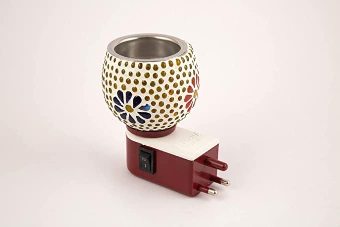 Prokart Multipurpose Ceramic Kapoor Dani Night lamp Electric Incense Burner Aroma Burner with Night LampElectric Dhoop Dani for Home Office Desing as per Availability - Image 1