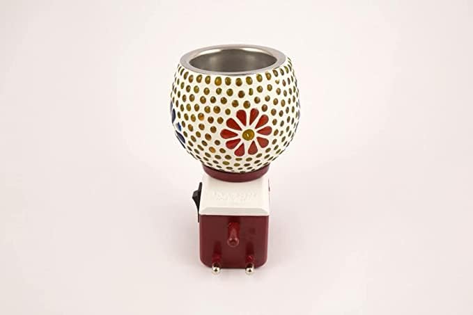Prokart Multipurpose Ceramic Kapoor Dani Night lamp Electric Incense Burner Aroma Burner with Night LampElectric Dhoop Dani for Home Office Desing as per Availability - Image 3