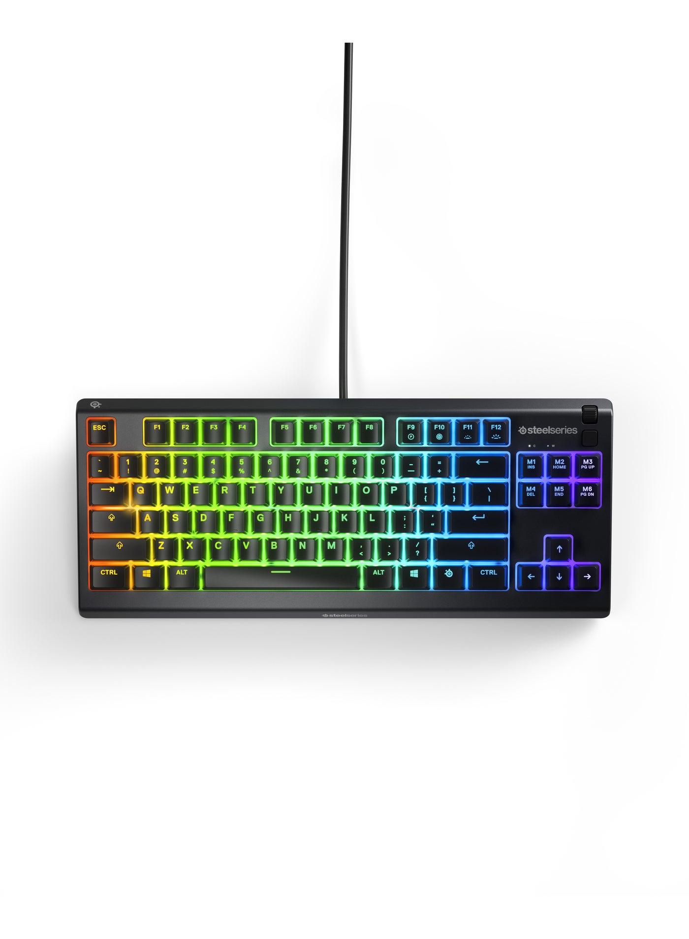 steelseries Apex 3 TKL RGB 10-Zone RGB USB Illumination IP32 Water Resistant Premium Magnetic Wrist Rest Gaming Keyboard AR - Black
