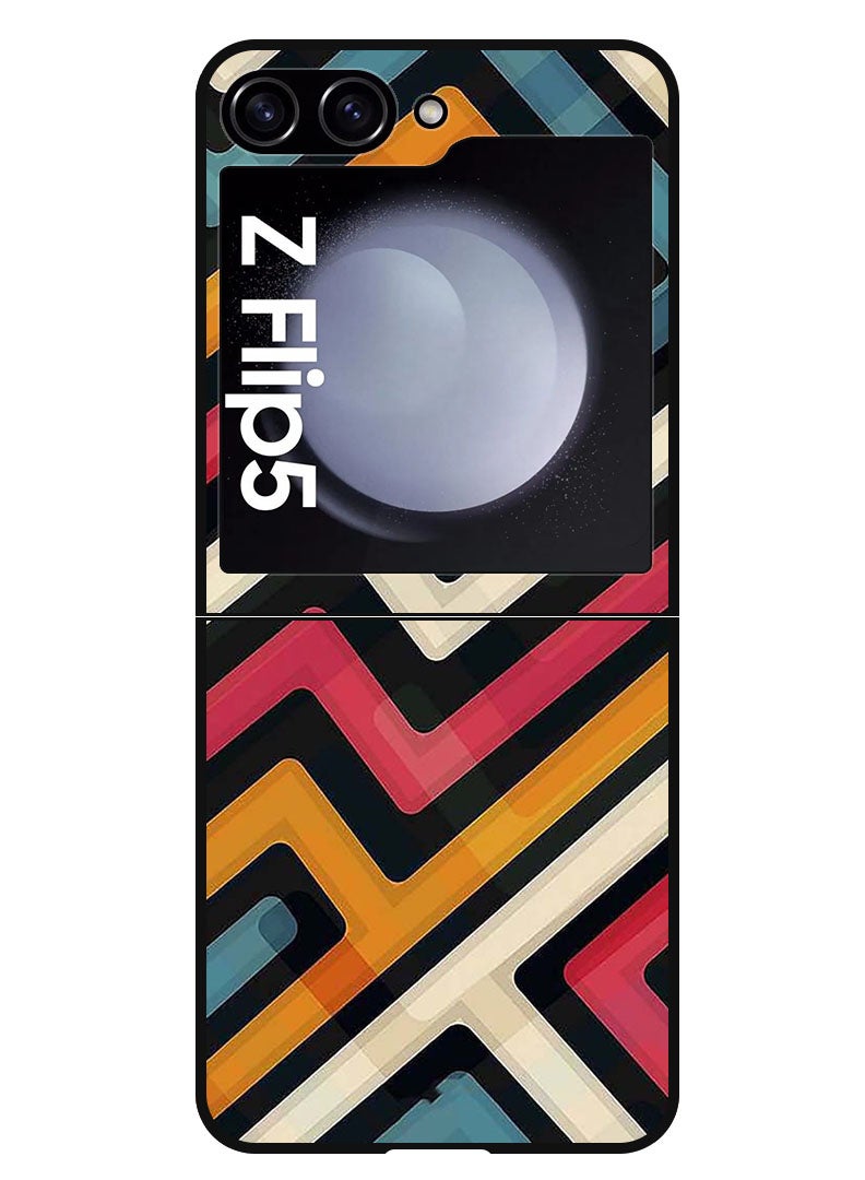 Theodor Protective Case Anti Scratch Shock Proof Bumper Cover For Samsung Galaxy Z Flip 5 Lines 1 - Image 1