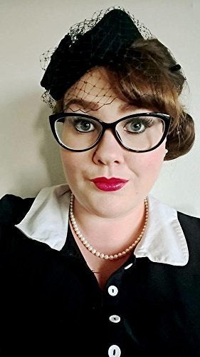 Aniwon Pillbox Hat, Wedding Hat Caps with Veil Vintage Bow Fascinator Hats Caps for Women A Black - Image 4