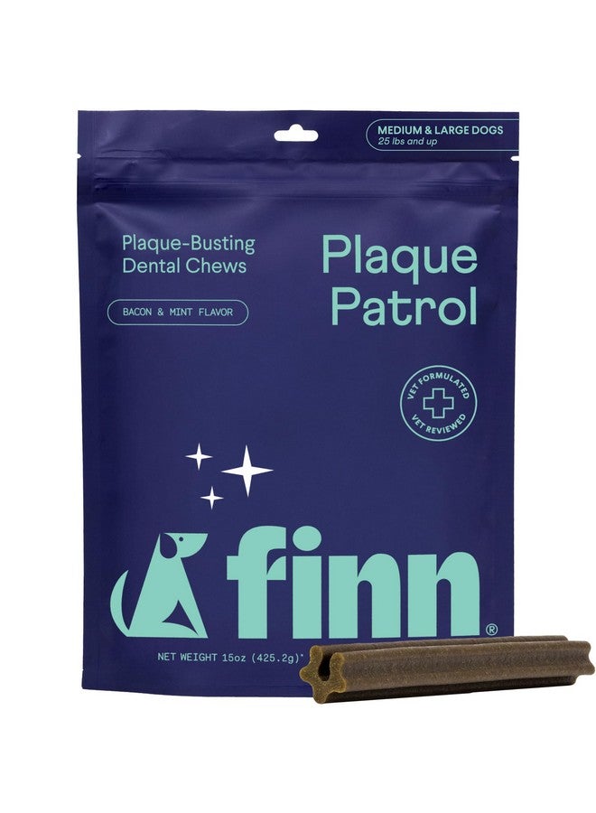 فين علكات أسنان فين بلاك باترول | حماية ثلاثية المفعول ضد البلاك والجير ورائحة الفم الكريهة | للكلاب المتوسطة/الكبيرة، بوزن ٢٥ رطلاً فأكثر - Image 1