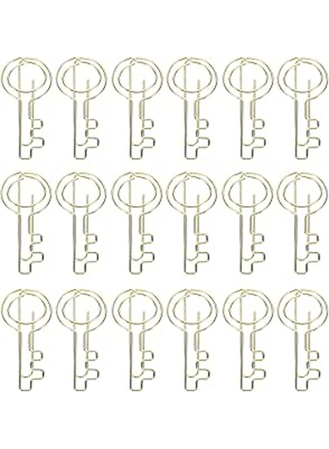 30Pcs Gold Key Shaped Cute Metal Paper Clips for Office Document Organizing Filing - Image 1