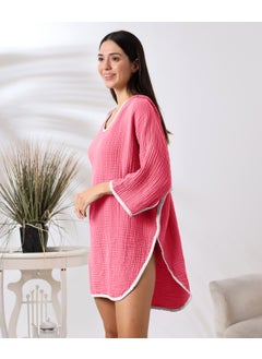 Destiny Hometex 4 Layer Muslin Hooded Adult Women's Poncho  - Image 1