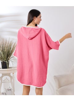 Destiny Hometex 4 Layer Muslin Hooded Adult Women's Poncho  - Image 4