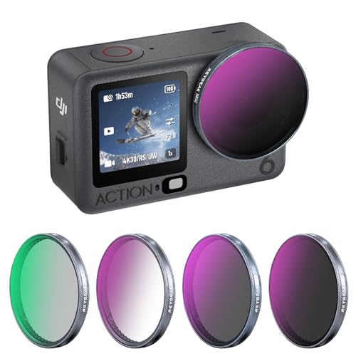 REYGEAK CPL ND Filter Set for DJI Osmo Action 6,CPL ND8 ND16 ND32,Multi-Coated HD Optical Glass,Neutral Density Polarizing Lens Filters for DJI Osmo Action Accessories,Aluminum Frame - Image 1