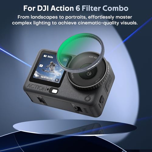 REYGEAK CPL ND Filter Set for DJI Osmo Action 6,CPL ND8 ND16 ND32,Multi-Coated HD Optical Glass,Neutral Density Polarizing Lens Filters for DJI Osmo Action Accessories,Aluminum Frame - Image 2