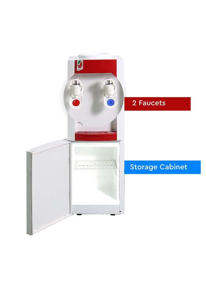 Nobel Water Dispenser Free Standing White Cabinet NWD2000 White/Red - Image 4