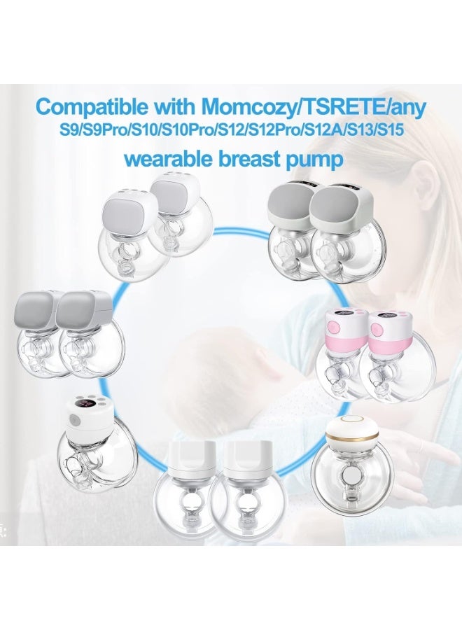 9 Pack Breast Milk Pump Inserts 13/15/17/19/21mm Compatible with Momcozy Wearable Breast Pump, for TSRETE/Spectra/Medela 24mm Shields, Include Silicone Diaphragm&Duckbill Valve - Image 5