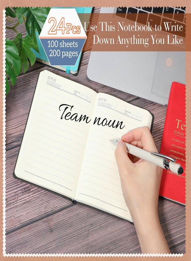 Moinchore Team Appreciation Gifts Bulk Leather Inspirational Notebooks A6 Employee Journal Team Notepads Inspirational Gifts for Group Coworkers Staff Worker Nurse (Colorful Rainbow,24 Pack) - Image 5