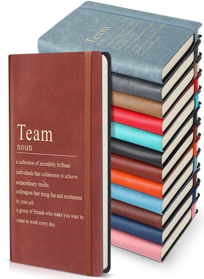 Moinchore Team Appreciation Gifts Bulk Leather Inspirational Notebooks A6 Employee Journal Team Notepads Inspirational Gifts for Group Coworkers Staff Worker Nurse (Colorful Rainbow,24 Pack) - Image 1