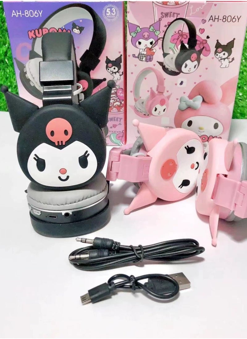 Sanrio - Kulomi Over-Ear Wireless Bluetooth Headset Gaming Headset Foldable Support FM Computer Mobile Phone Music Stereo Headset - Image 1