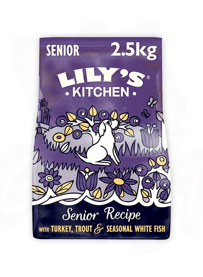 Lily's Kitchen Senior Recipe Turkey, Trout and Seasonal White Fish For Adult 8+ Dog Food - 2.5KG - Image 1