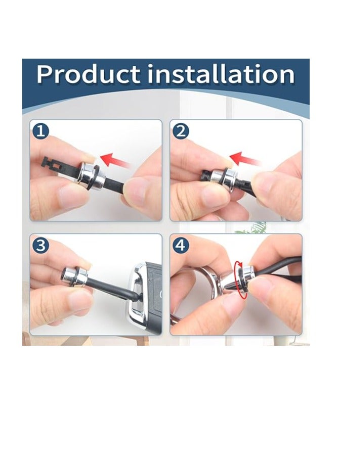 OUYoo Key Fob Cover Case, Keychain, Metal Shell Cover Compatible for BMW 2 3 5 7 Series X1 X2 X3 X5 X6 X7 X5m Z4 M3 M5 M6 G05 G20 G30 G31 G80 F10 F15 Series Premium TPU all-inclusive key case with key chain.（Blue） - Image 4