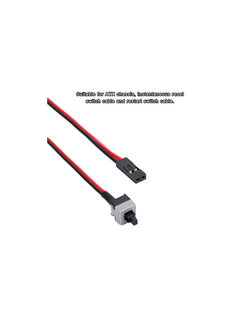 GGOOT ATX Chassis Jumper Switch Cable, Computer Case Contact Type Power Switch Cable, RESET Reset Switch Cable, Red - Image 2