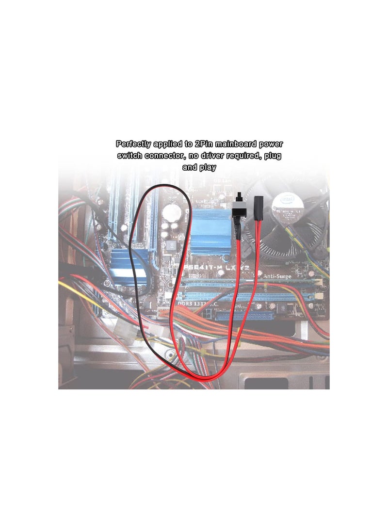 GGOOT ATX Chassis Jumper Switch Cable, Computer Case Contact Type Power Switch Cable, RESET Reset Switch Cable, Red - Image 5