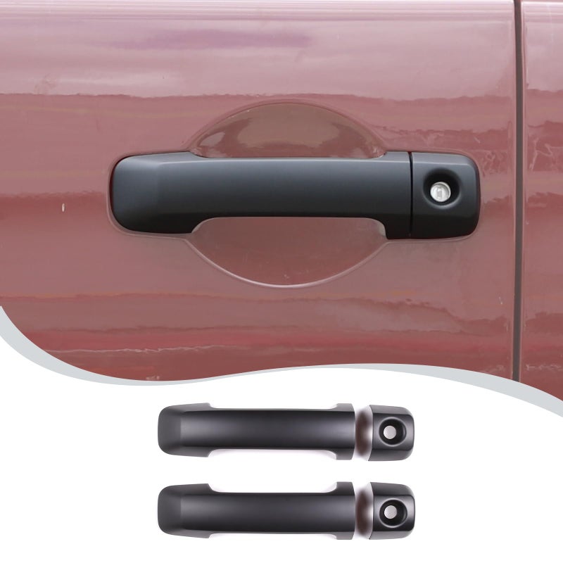 LLKUANG ABS Car Exterior Door Handle Decorative Cover Trim Fit for Toyota FJ Cruiser Handle Accessories 4pcsSet Matte Black