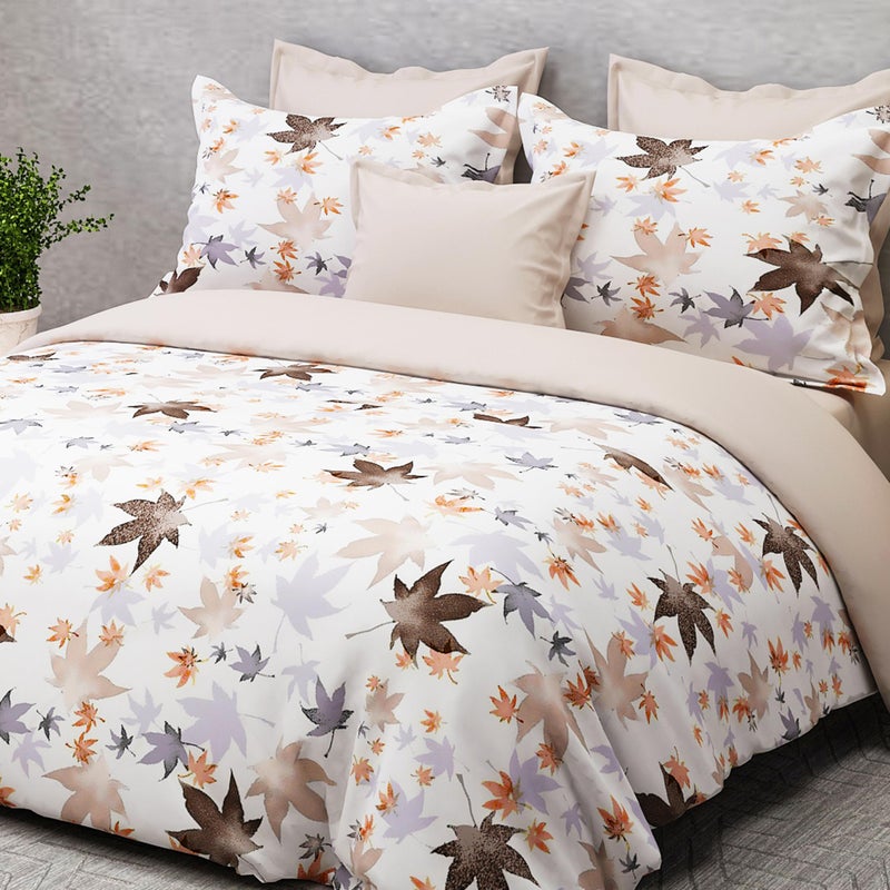 LABHAM® Feather Weave 140 GSM Microfiber Bedsheet Set - King (274x274 cm) with 2 Pillow Covers (46x69 cm) | Rotary Print | Ultra-Soft | for Homes, Hotels, Villas & Guest Houses (Brown) - Image 1