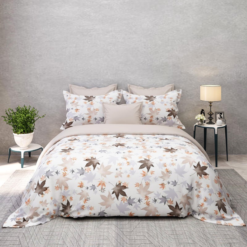 LABHAM® Feather Weave 140 GSM Microfiber Bedsheet Set - King (274x274 cm) with 2 Pillow Covers (46x69 cm) | Rotary Print | Ultra-Soft | for Homes, Hotels, Villas & Guest Houses (Brown) - Image 2