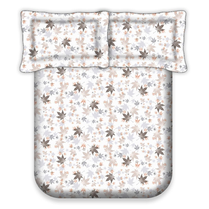 LABHAM® Feather Weave 140 GSM Microfiber Bedsheet Set - King (274x274 cm) with 2 Pillow Covers (46x69 cm) | Rotary Print | Ultra-Soft | for Homes, Hotels, Villas & Guest Houses (Brown) - Image 5