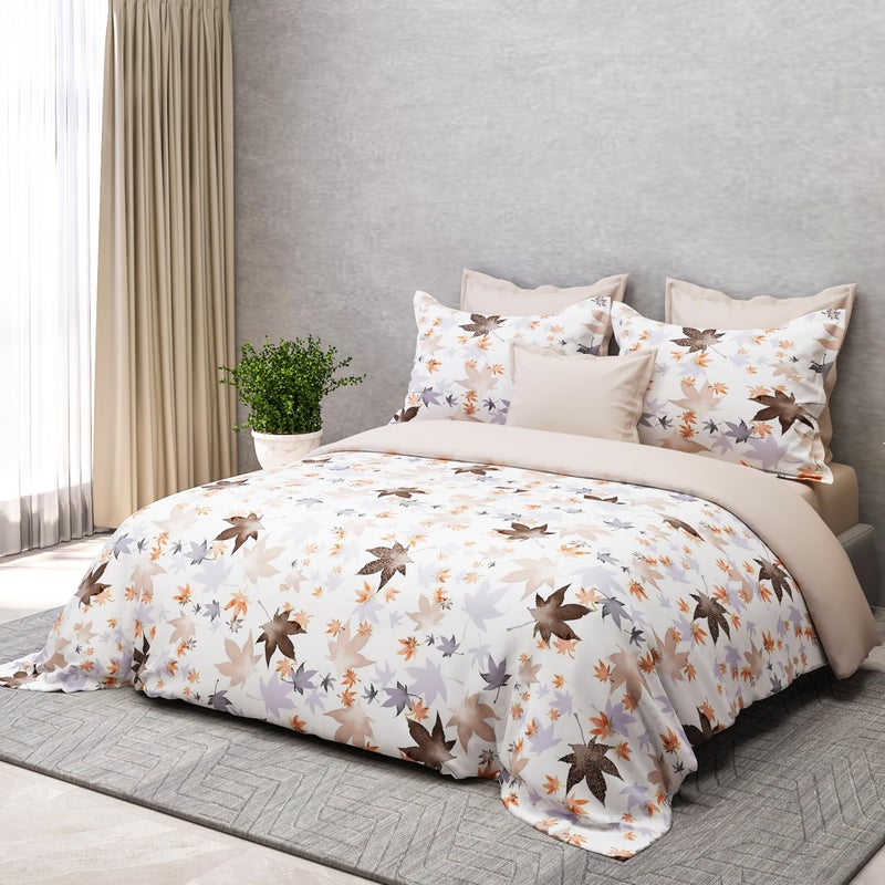 LABHAM® Feather Weave 140 GSM Microfiber Bedsheet Set - King (274x274 cm) with 2 Pillow Covers (46x69 cm) | Rotary Print | Ultra-Soft | for Homes, Hotels, Villas & Guest Houses (Brown) - Image 3