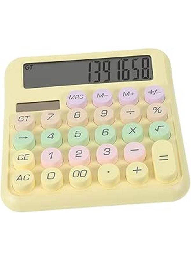 Candy Color Portable Mechanical Keyboard Calculator For Office And Students - Image 1