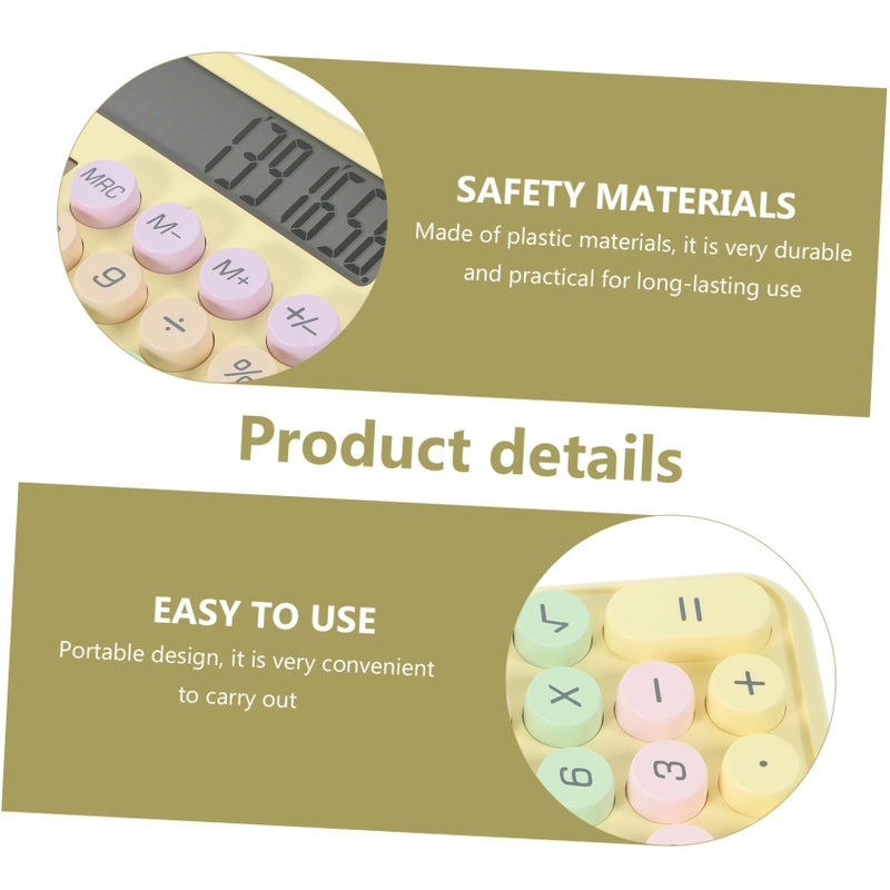 Candy Color Portable Mechanical Keyboard Calculator For Office And Students - Image 5