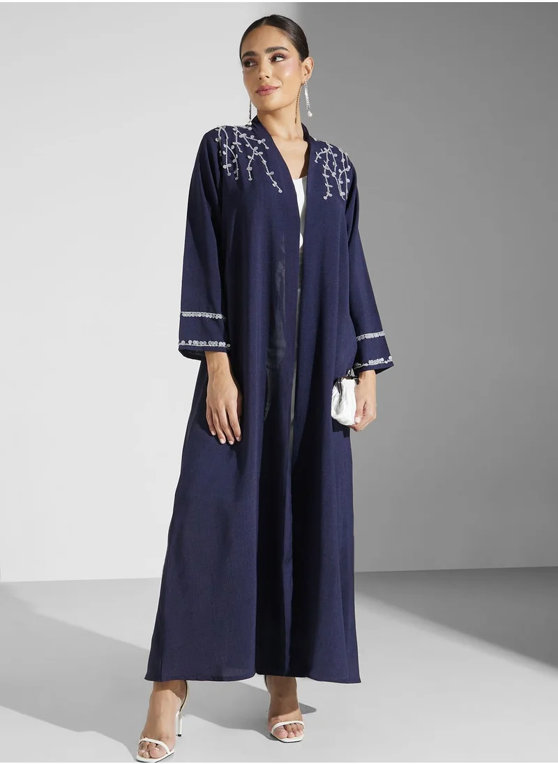 Khizana Embellished Detail Abaya