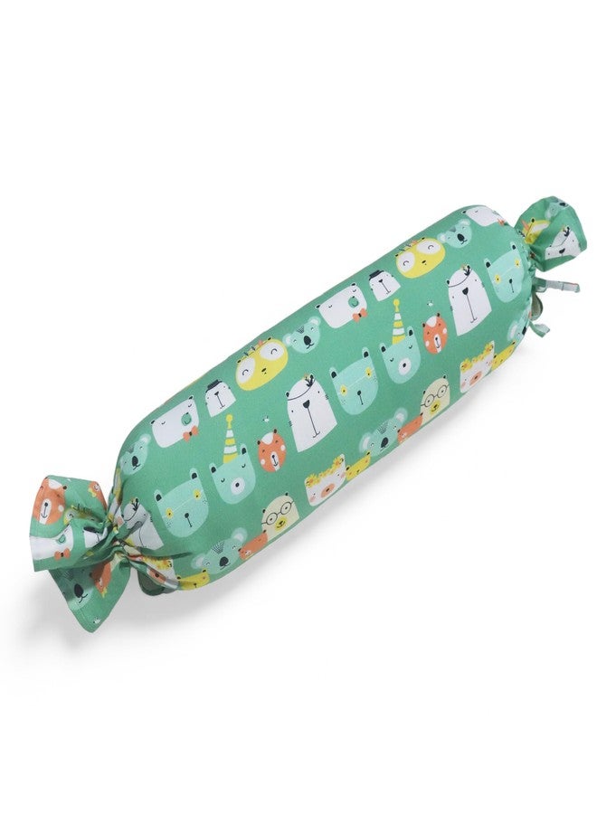 Kradyl Kroft Set of 2 Toddler Side Pillows | 100% Cotton Removable Covers | Leg and Playtime Pillows for Kids Above 12 Months (Green Panda) - Image 4