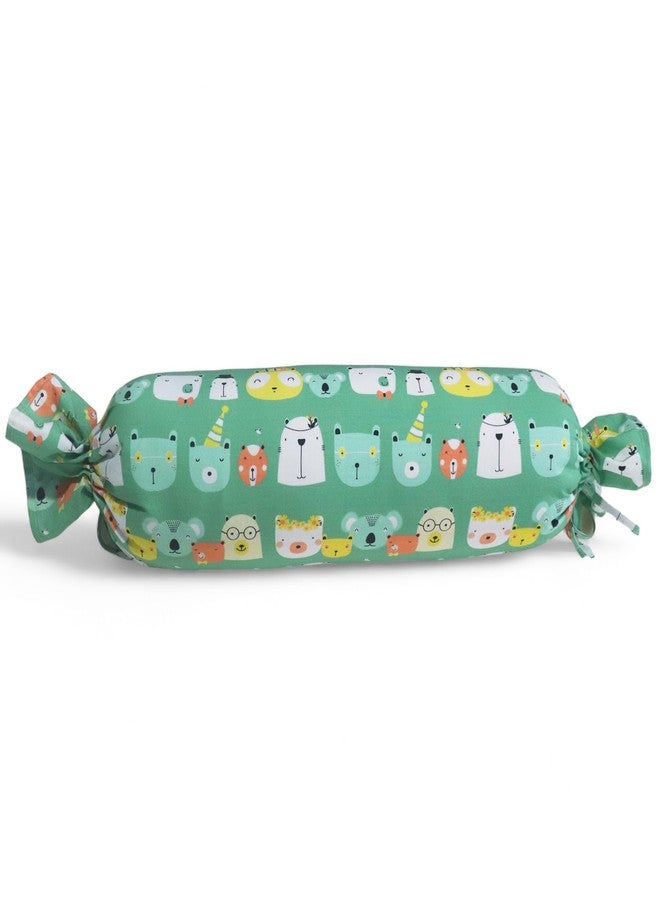 Kradyl Kroft Set of 2 Toddler Side Pillows | 100% Cotton Removable Covers | Leg and Playtime Pillows for Kids Above 12 Months (Green Panda) - Image 3