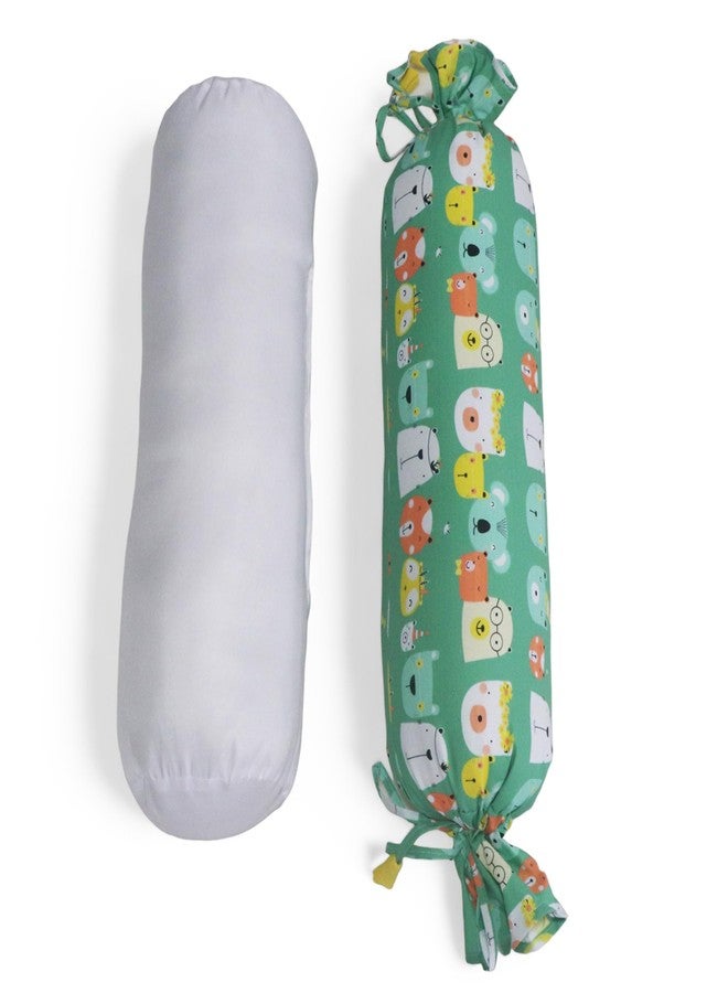 Kradyl Kroft Set of 2 Toddler Side Pillows | 100% Cotton Removable Covers | Leg and Playtime Pillows for Kids Above 12 Months (Green Panda) - Image 5