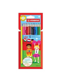 STABILO Wooden Color Set 12 Color Long Cardboard Box Multicolour 