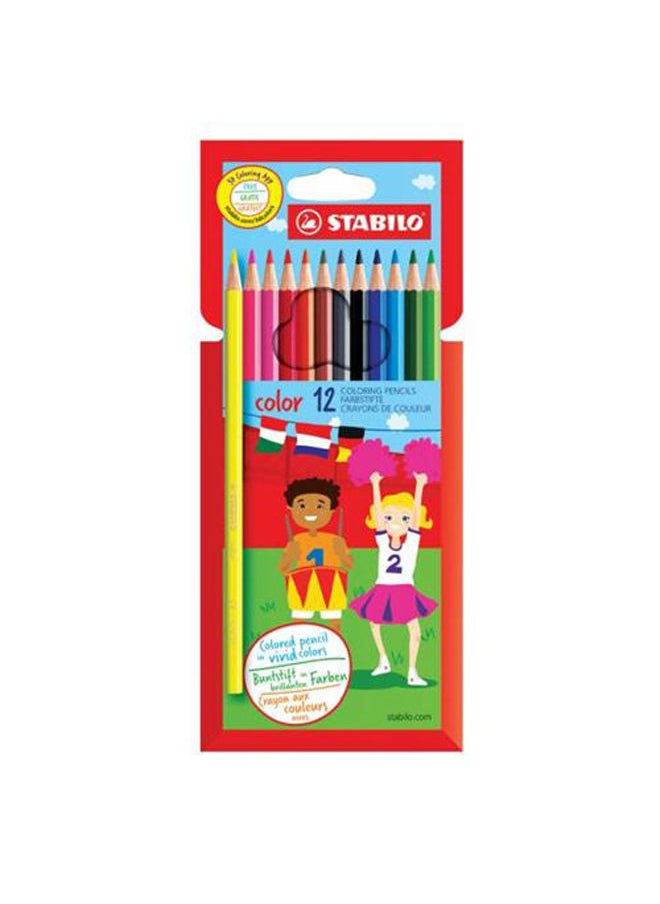 STABILO Wooden Color Set 12 Color Long Cardboard Box Multicolour 