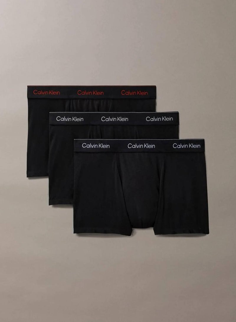 كالفن كلاين طقم سراويل داخلية Icon Cotton Stretch من 3 قطع - Image 1