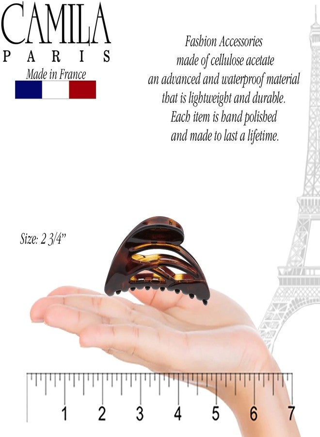 كاميلا مشبك شعر فرنسي من كاميلا باريس CP2297 للنساء، بتصميم دولفين صغير وصدفة سلحفاة، مشبك شعر أنيق ومتين، إكسسوارات شعر رائعة للنساء، تثبيت قوي وقبضة مانعة للانزلاق، صنع في فرنسا - Image 3