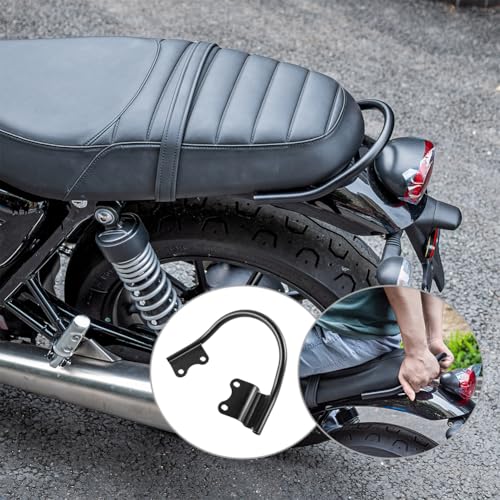 Fayedenicy Rear Passenger Seat Hand Grab Bar Rail Tail Handle Bracket Pillion Armrest Black for Triumph Street Twin 900 (2016-2022) Speed Twin 900 (2023-2024) Motorcycle Rear Luggage Support - Image 2