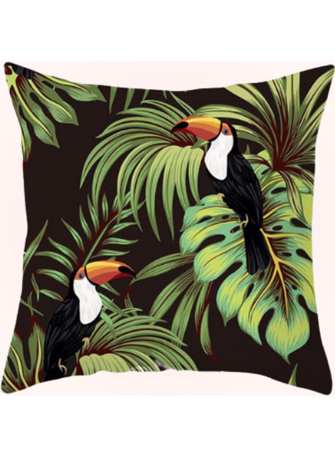 نيبمينينت غطاء وسادة ديكور بتصميم طائر استوائي متعدد الألوان 45x45سم