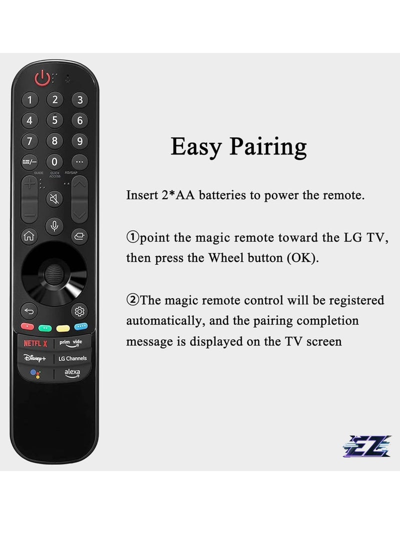 ELTRAZONE Replacement LG Magic Remote Control for LG 4K/8K UHD/OLED/QNED/QNED Mini-LED NANOCell TVs, AN-MR22GA Magic Remote with Voice and Pointer Function with Battery - Image 2