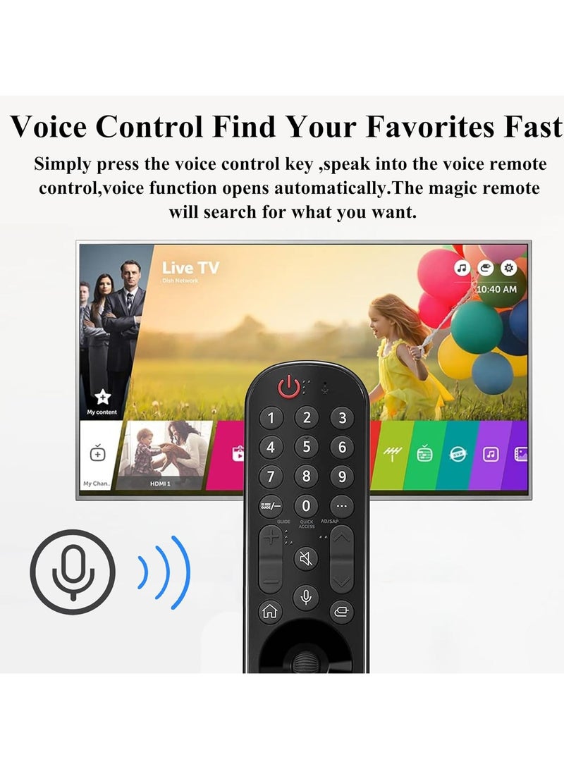 ELTRAZONE Replacement LG Magic Remote Control for LG 4K/8K UHD/OLED/QNED/QNED Mini-LED NANOCell TVs, AN-MR22GA Magic Remote with Voice and Pointer Function with Battery - Image 3