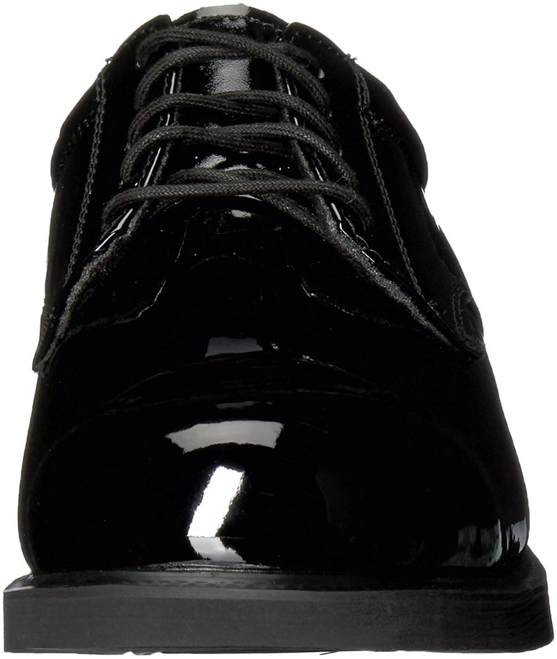 Thorogood Uniform Classics High-Gloss Black Poromeric Oxford Dress Shoes for Men and Women with EVA Cushion Flex Footbed and Non-Marking Non-Slip Rubber Outsole, Black, 11.5 W US - Image 2