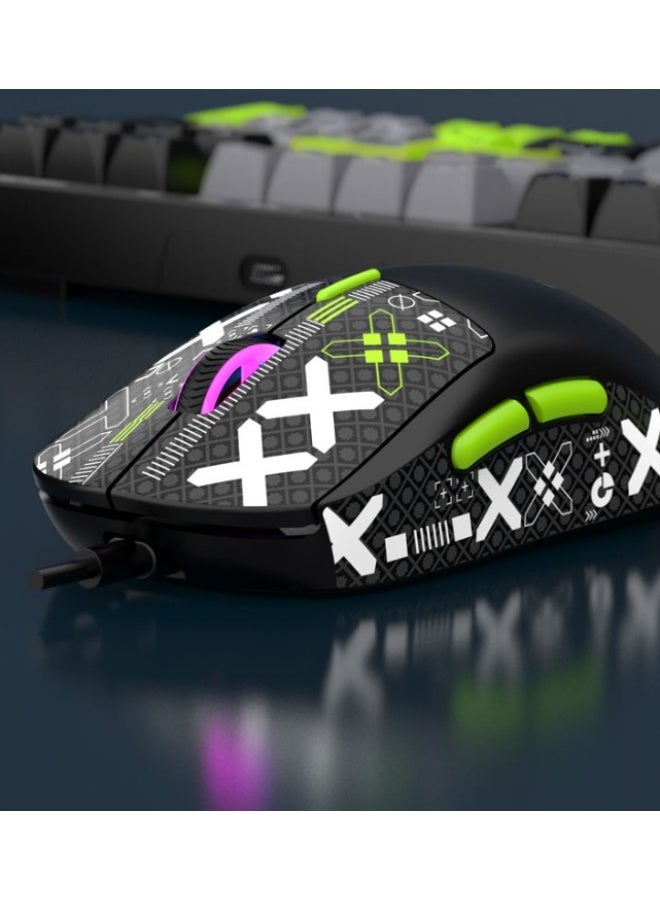 VM1S Wired Gaming Mouse, Ergonomic Design with RGB Breathing Lights - Image 4